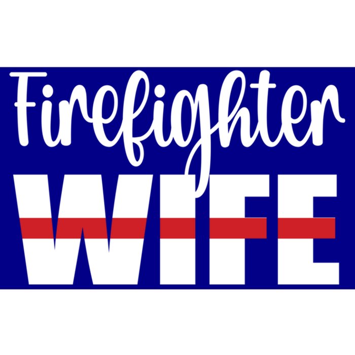 Firefighter Wife Thin Red Line Husband Proud Fire Wife Gift Bumper Sticker