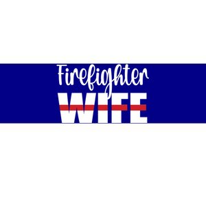 Firefighter Wife Thin Red Line Husband Proud Fire Wife Gift Bumper Sticker