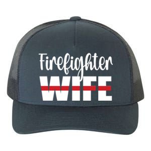 Firefighter Wife Thin Red Line Husband Proud Fire Wife Gift Yupoong Adult 5-Panel Trucker Hat