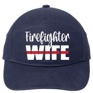 Firefighter Wife Thin Red Line Husband Proud Fire Wife Gift 7-Panel Snapback Hat