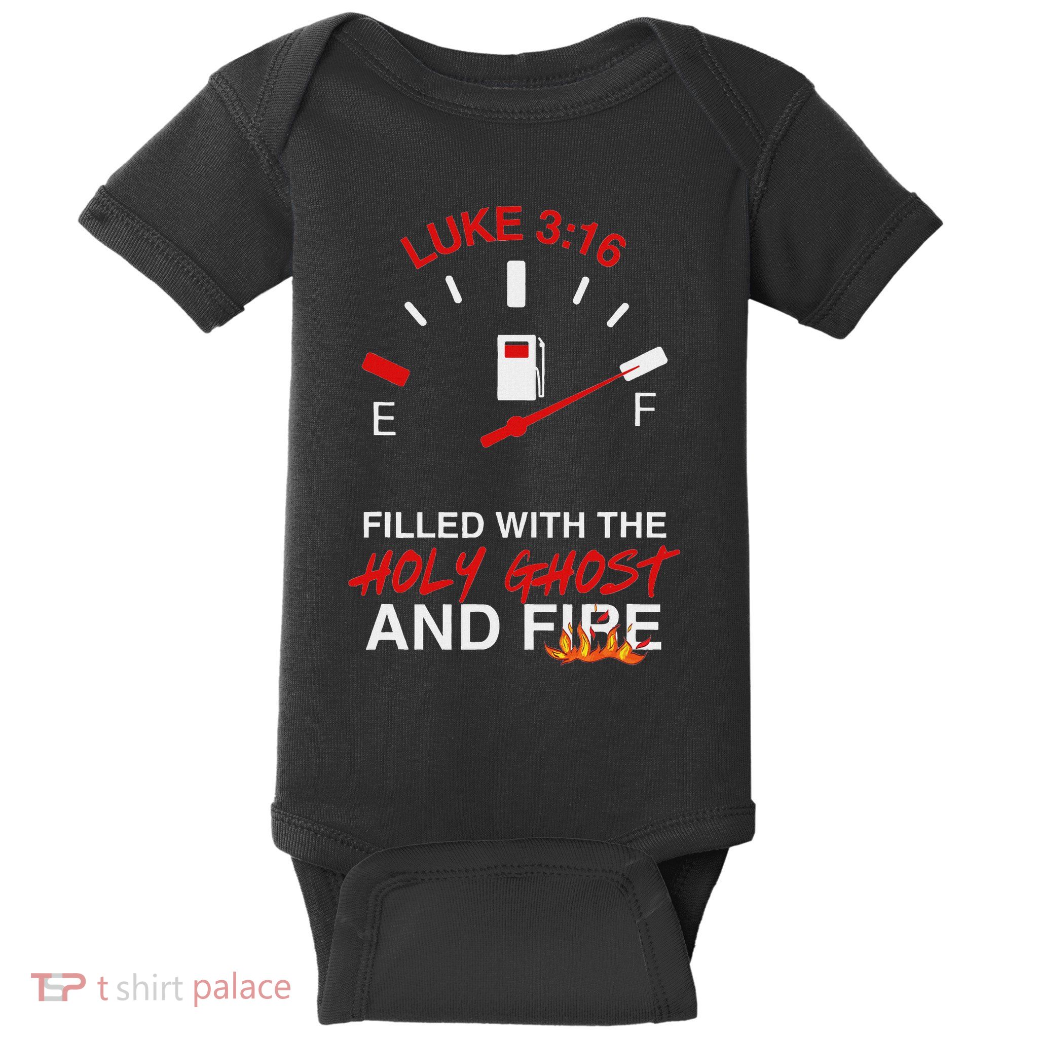 Filled With The Holy Ghost & Fire Spirit Filled Holy Spirit Baby Bodysuit