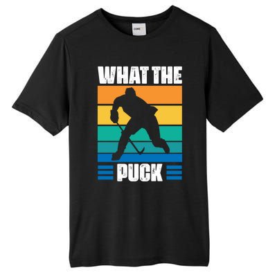 Funny What The Puck Vintage Ice Hockey Player Great Gift Tall Fusion ChromaSoft Performance T-Shirt