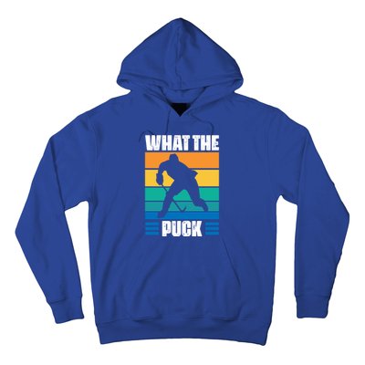 Funny What The Puck Vintage Ice Hockey Player Great Gift Hoodie