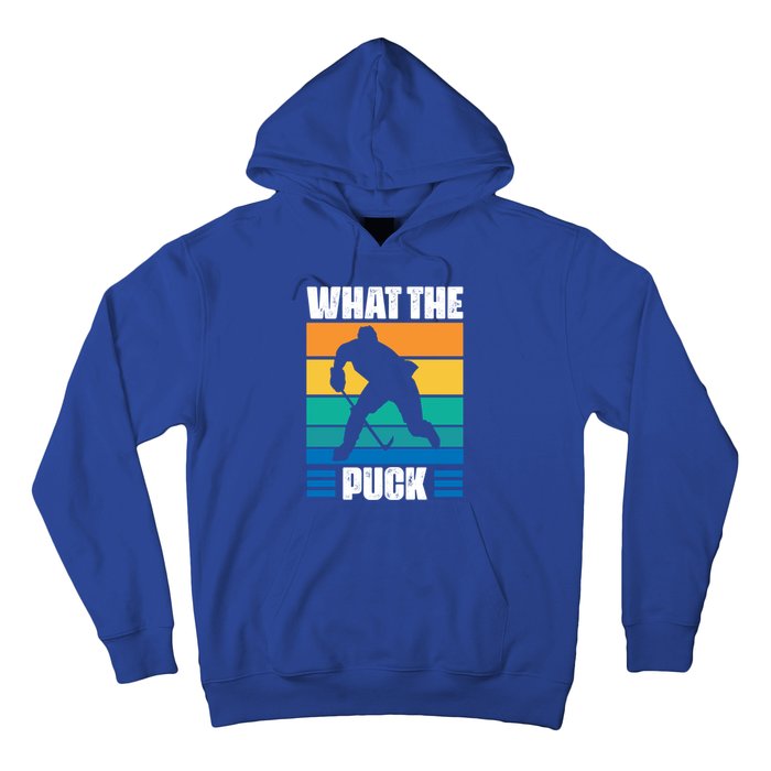 Funny What The Puck Vintage Ice Hockey Player Great Gift Hoodie