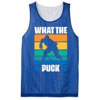 Funny What The Puck Vintage Ice Hockey Player Great Gift Mesh Reversible Basketball Jersey Tank