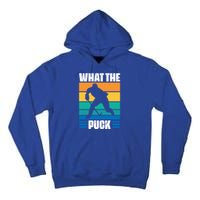 Funny What The Puck Vintage Ice Hockey Player Great Gift Tall Hoodie