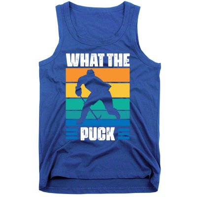 Funny What The Puck Vintage Ice Hockey Player Great Gift Tank Top