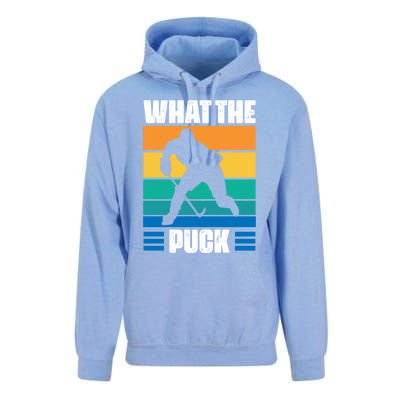 Funny What The Puck Vintage Ice Hockey Player Great Gift Unisex Surf Hoodie