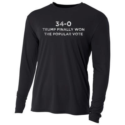 Finally Won The Popular Vote 340 Trump 2024 Cooling Performance Long Sleeve Crew