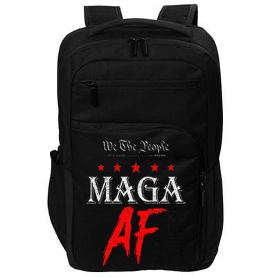 Funny We The People Maga Af Us Flag We The People Maga Af Impact Tech Backpack