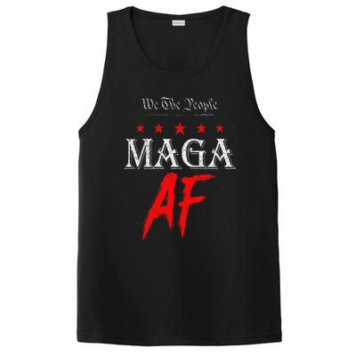 Funny We The People Maga Af Us Flag We The People Maga Af PosiCharge Competitor Tank