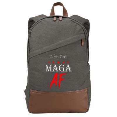 Funny We The People Maga Af Us Flag We The People Maga Af Cotton Canvas Backpack