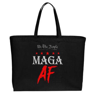 Funny We The People Maga Af Us Flag We The People Maga Af Cotton Canvas Jumbo Tote