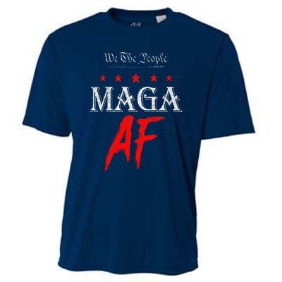 Funny We The People Maga Af Us Flag We The People Maga Af Cooling Performance Crew T-Shirt