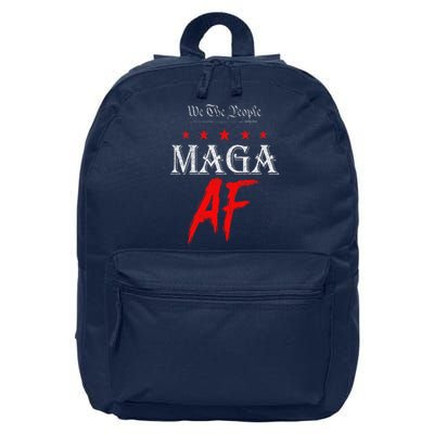 Funny We The People Maga Af Us Flag We The People Maga Af 16 in Basic Backpack