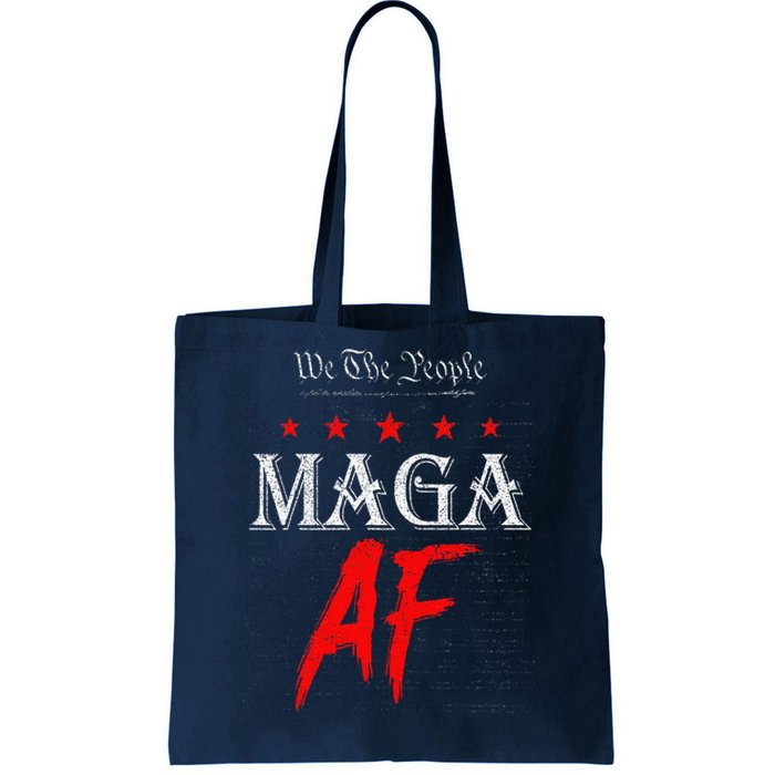 Funny We The People Maga Af Us Flag We The People Maga Af Tote Bag