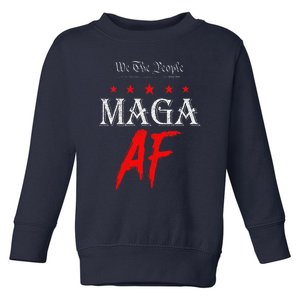 Funny We The People Maga Af Us Flag We The People Maga Af Toddler Sweatshirt