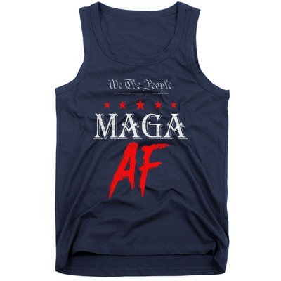 Funny We The People Maga Af Us Flag We The People Maga Af Tank Top