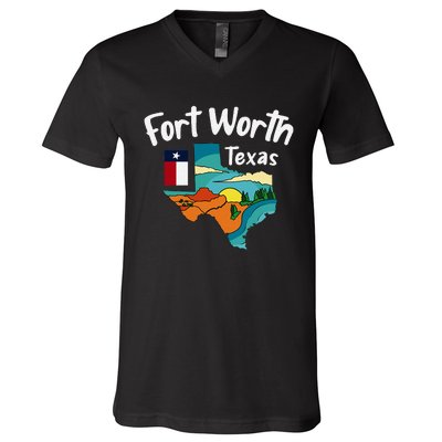 Fort Worth Texas V-Neck T-Shirt