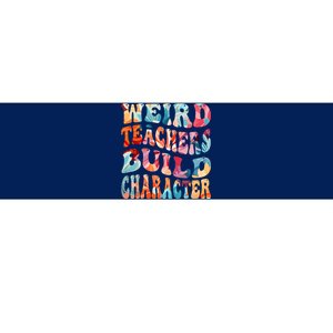 Funny Weird Teachers Build Character Quote Groovy Style Bumper Sticker