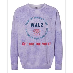 From Windows To The Walz Get Out The Vote Harris Walz Colorblast Crewneck Sweatshirt