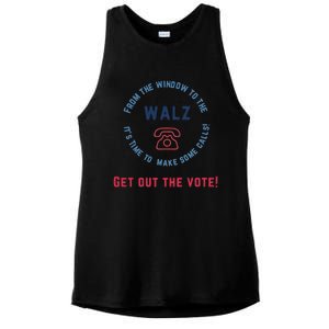 From Windows To The Walz Get Out The Vote Harris Walz Ladies PosiCharge Tri-Blend Wicking Tank