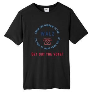 From Windows To The Walz Get Out The Vote Harris Walz Tall Fusion ChromaSoft Performance T-Shirt