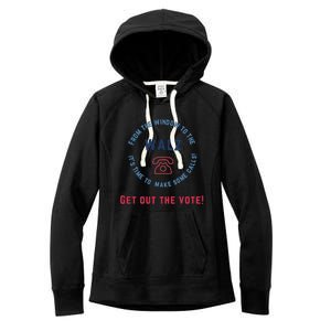 From Windows To The Walz Get Out The Vote Harris Walz Women's Fleece Hoodie