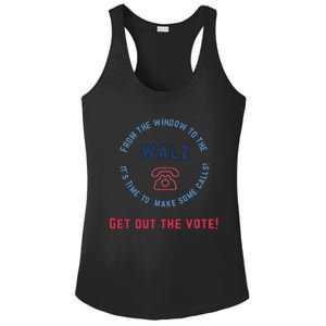 From Windows To The Walz Get Out The Vote Harris Walz Ladies PosiCharge Competitor Racerback Tank