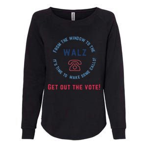 From Windows To The Walz Get Out The Vote Harris Walz Womens California Wash Sweatshirt