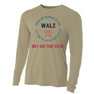 From Windows To The Walz Get Out The Vote Harris Walz Cooling Performance Long Sleeve Crew