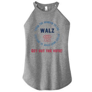 From Windows To The Walz Get Out The Vote Harris Walz Women's Perfect Tri Rocker Tank