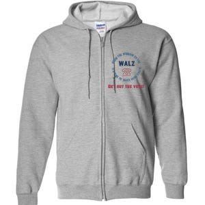 From Windows To The Walz Get Out The Vote Harris Walz Full Zip Hoodie