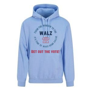 From Windows To The Walz Get Out The Vote Harris Walz Unisex Surf Hoodie