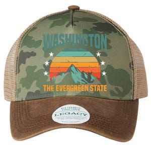 Funny Washington The Evergreen State Home Legacy Tie Dye Trucker Hat