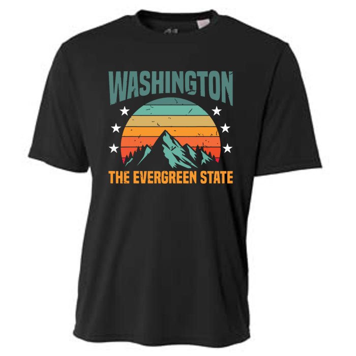 Funny Washington The Evergreen State Home Cooling Performance Crew T-Shirt