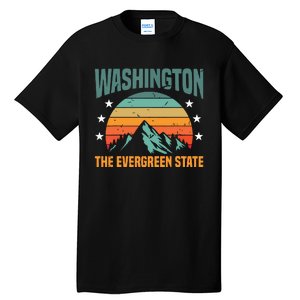 Funny Washington The Evergreen State Home Tall T-Shirt