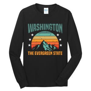 Funny Washington The Evergreen State Home Tall Long Sleeve T-Shirt