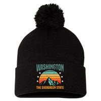 Funny Washington The Evergreen State Home Pom Pom 12in Knit Beanie