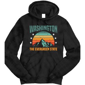 Funny Washington The Evergreen State Home Tie Dye Hoodie