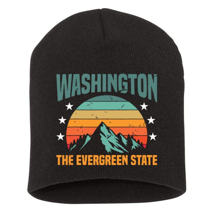 Funny Washington The Evergreen State Home Short Acrylic Beanie