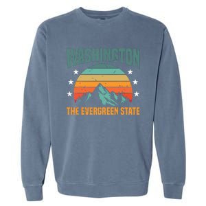 Funny Washington The Evergreen State Home Garment-Dyed Sweatshirt