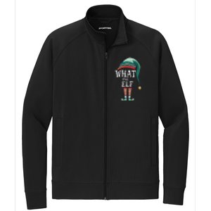 Funny What The Elf Costume Family Matching Christmas Funny Gift Stretch Full-Zip Cadet Jacket