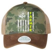 Flag With Tractor Patriotic Farmer Legacy Tie Dye Trucker Hat