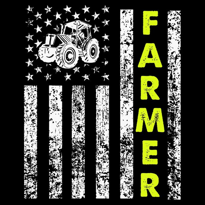 Flag With Tractor Patriotic Farmer Magnet