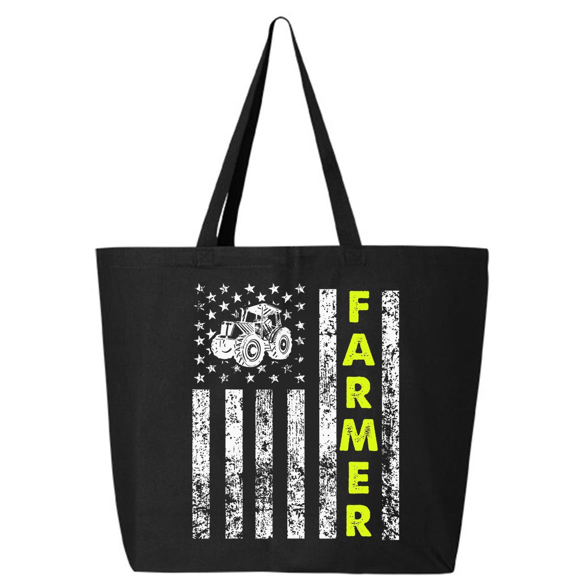 Flag With Tractor Patriotic Farmer 25L Jumbo Tote