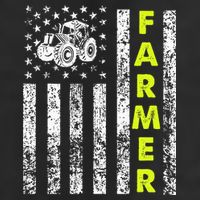 Flag With Tractor Patriotic Farmer Golf Towel