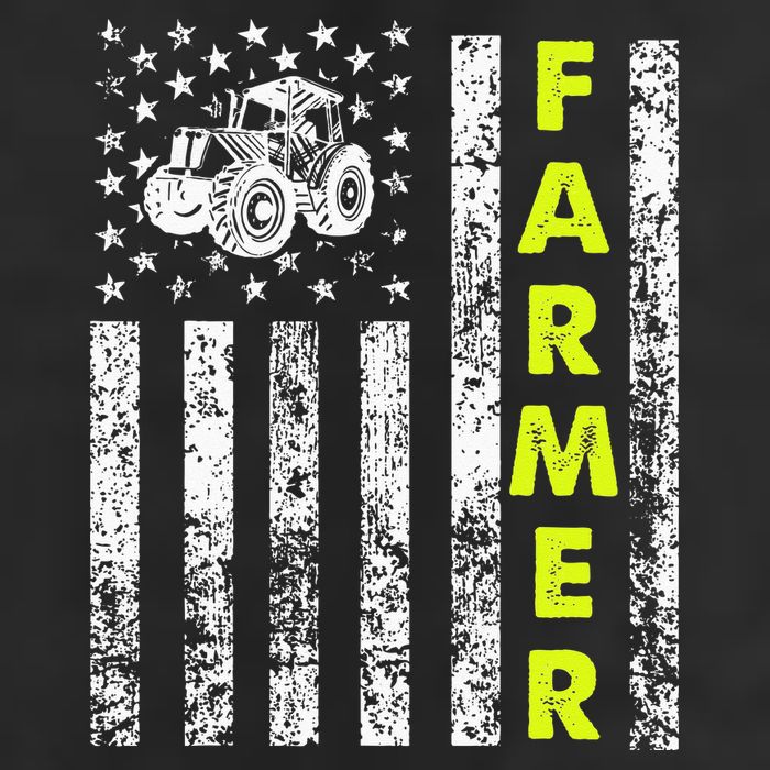 Flag With Tractor Patriotic Farmer Golf Towel