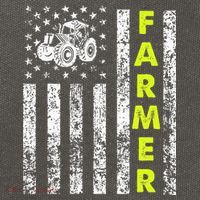 Flag With Tractor Patriotic Farmer Cotton Canvas Backpack