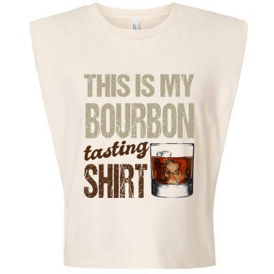 Funny Whiskey This Is My Bourbon Tasting Garment-Dyed Women's Muscle Tee